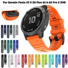 Цветной сменный Браслет Easyfit, силиконовый быстросъемный ремешок для Garmin Fenix 5S 5 5X Plus 6S 6 6X Pro 3HR, ремешок для часов