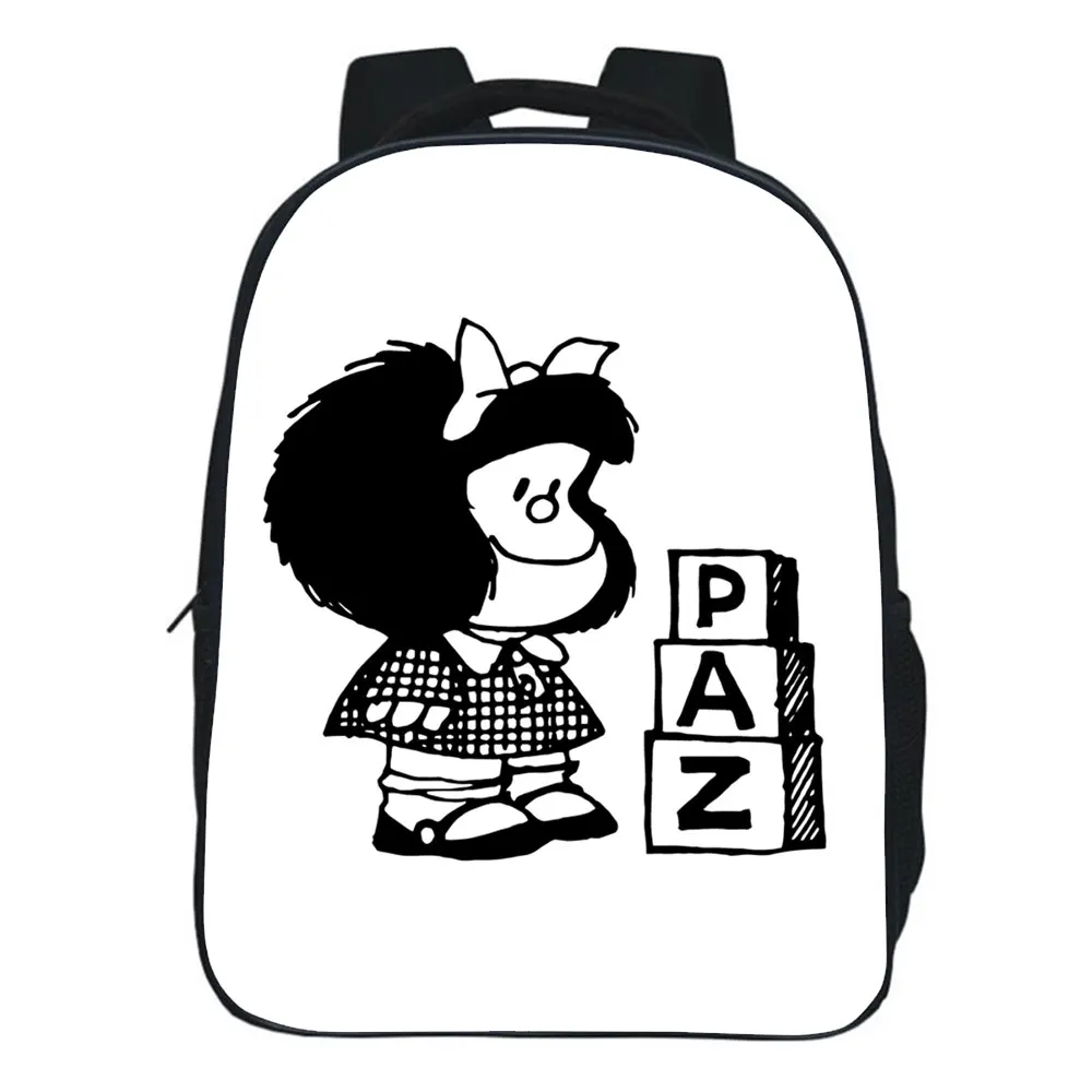 Comics Mafalda Backpack Boys Girls Bags Children Small School Bag Fashion Cartoon Aesthetic Kawaii Painting Knapsack Mochila