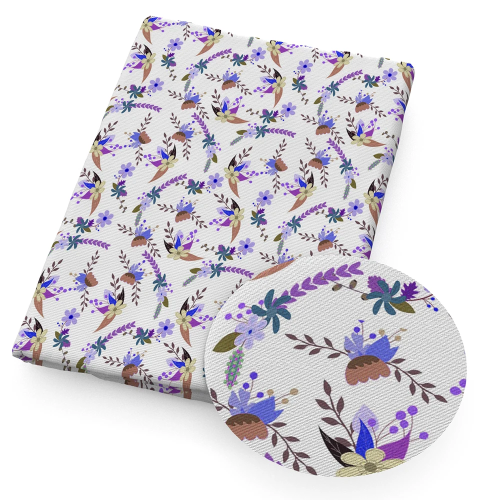 Цветочная хлопчатобумажная ткань из полиэстера David accessories 50*145 см для шитья сделай