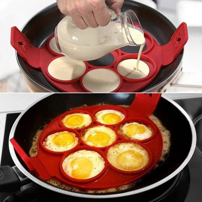 

1Pc Pancake Maker Nonstick Cooking Tool Round Heart Pancake Maker Egg Cooker Pan Flip Cake Eggs Mold Kitchen Baking Accessories