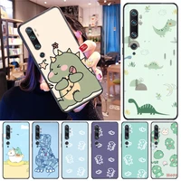 cute funny couples dinosaur flowers color painting phone case for xiaomi cc9e cc9 pro carcasa coque back cover