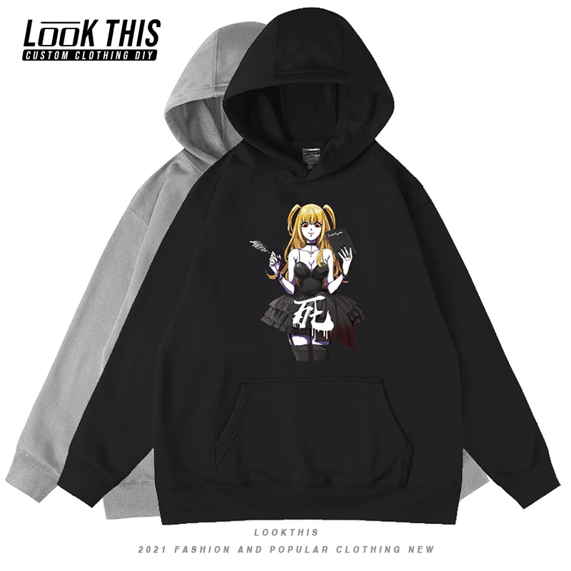 

Death Note Anime 2021 Hoodies Misa Cartoon Pullover Men Hoodie Hooded Sweatshirts Unisex Long Sleeve Tops Manga Printing Hoodies