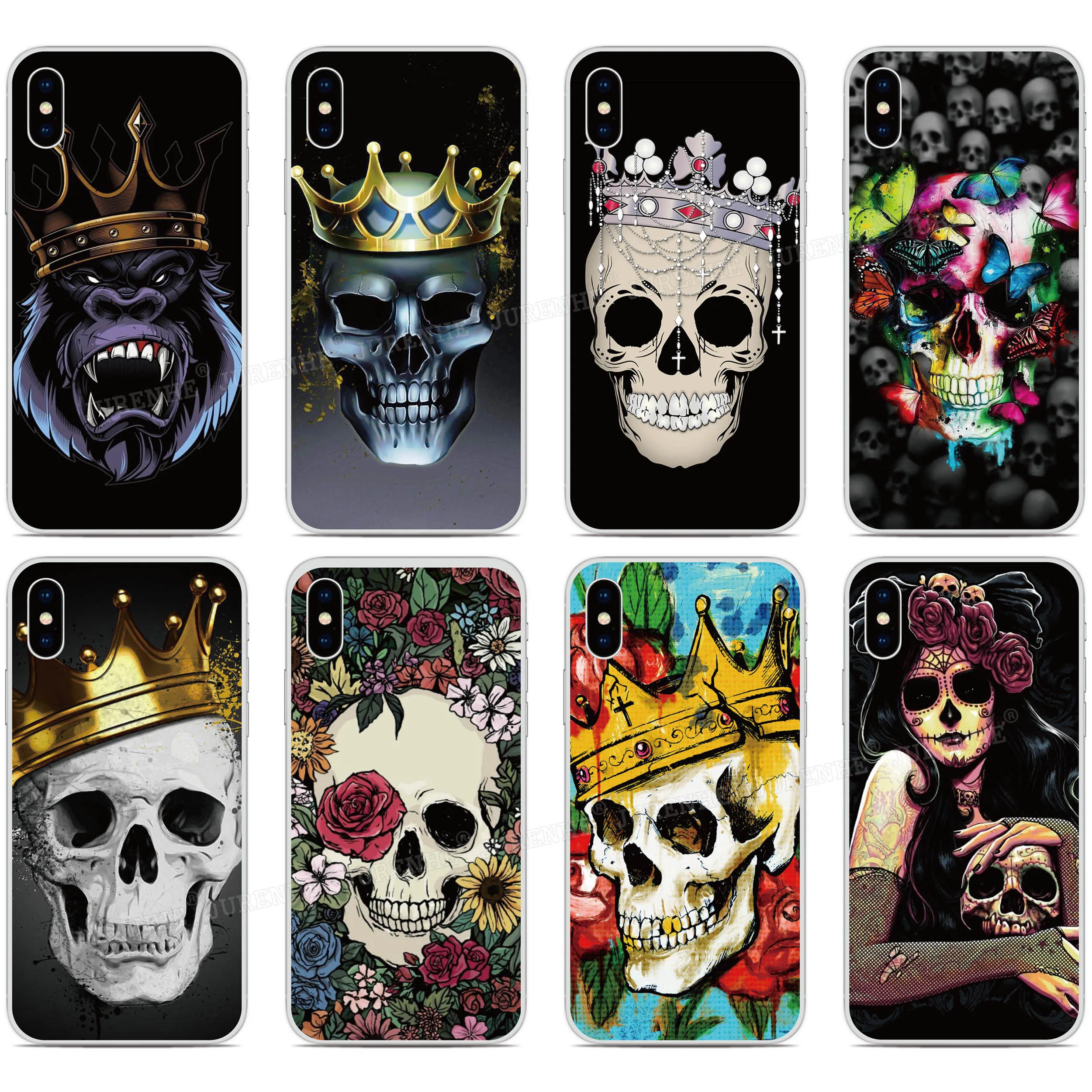 

Custom Photo Cown Skull King Cover For Kyocera Digno BX Android One S4 S6 X3 Basio 4 Urbano V04 Kantan Sumaho 705KC Phone Case