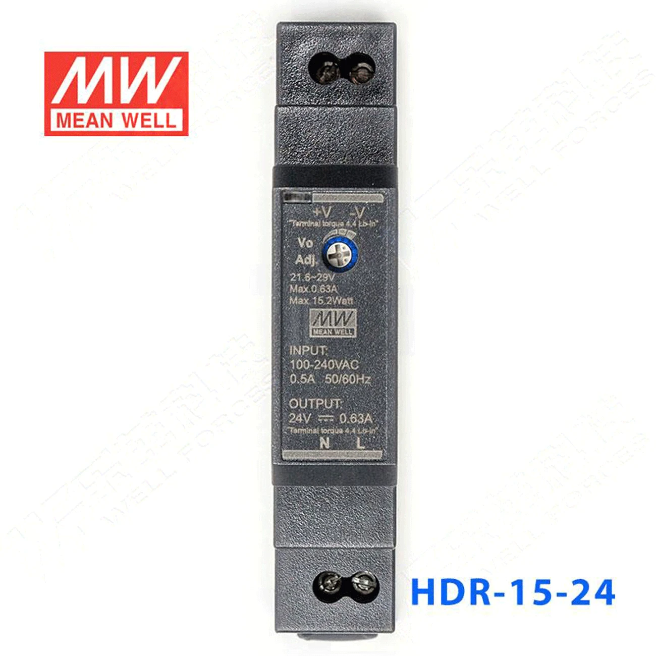 Умное средство источник питания на промышленной DIN рейке с одинарной выходной