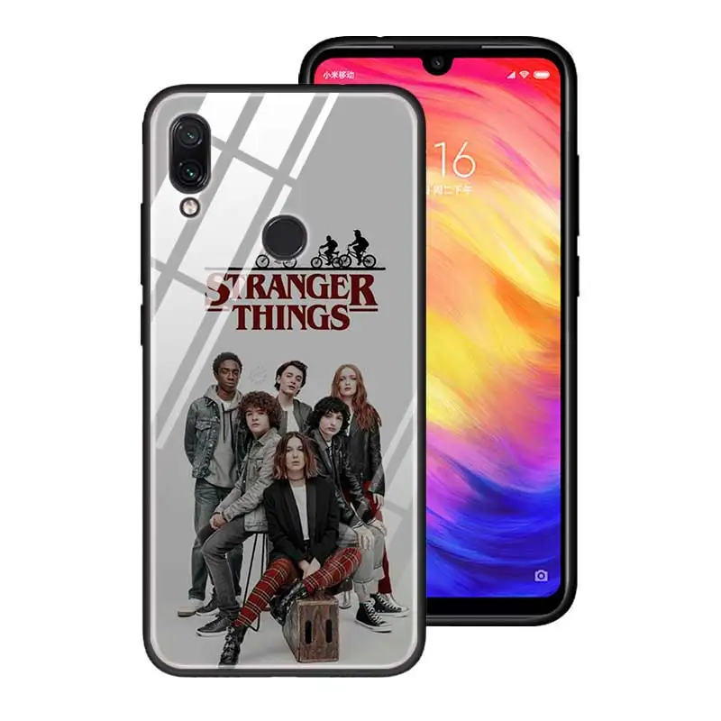 T17 Чехол из закаленного стекла для Red mi 7 8A Note6 7 8 K20 K20 Pro, задняя крышка для Xiaomi mi A3 CC9E CC9, силиконовый край, чехол для чужих вещей - Цвет: T17