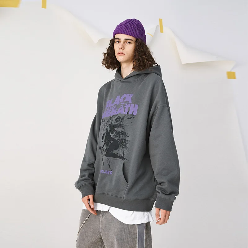 UNCLEDONJM Letter Pullover Fleece Hooded Sweatshirts Hoodies 2019 Autumn Fashion Hip Hop Casual Streetwear Sweatshirt OV9387 | Мужская