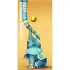 Алмазная живопись со слоном, животное, Полный алмаз, новый скандинавский светильник, роскошный проход, Счастливый Слон, вышивка крестиком 5D для дома