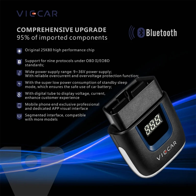 

Viecar ELM 327 V2.2 PIC18F25K80 OBD2 Bluetooth 4.0 WIFI ELM 327 USB Scanner Auto OBD2 OBD 2 Car Diagnostic Instrument