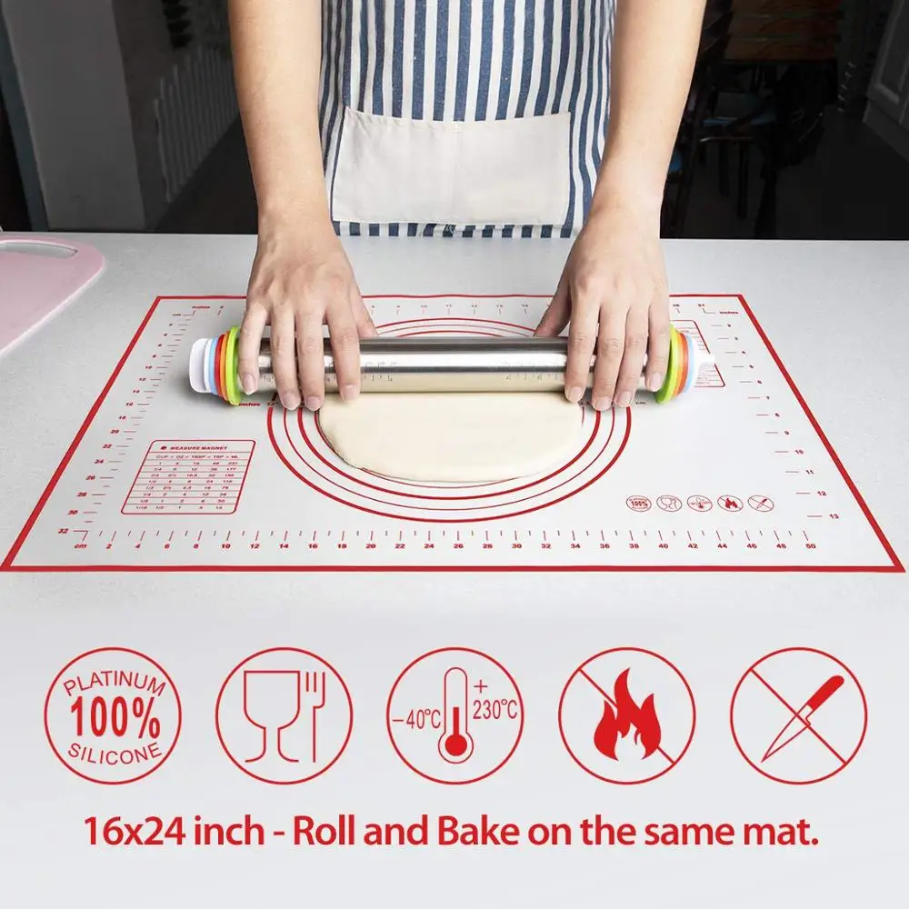 Антипригарный силиконовый коврик для выпечки термостойкие столовые приборы
