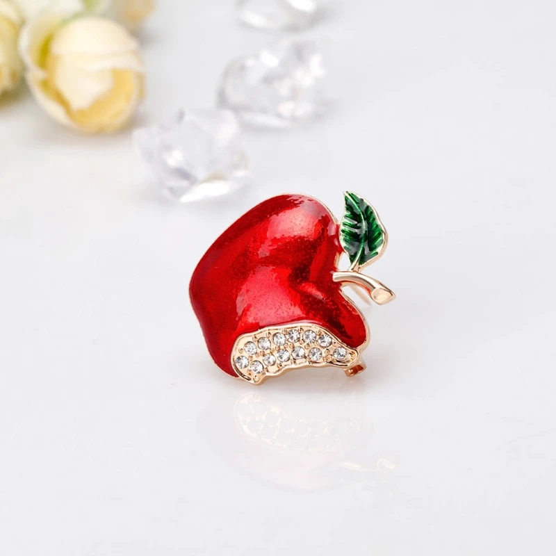 Новогоднее рождественское фрукты брошь подарок Стразы банкетные булавки для
