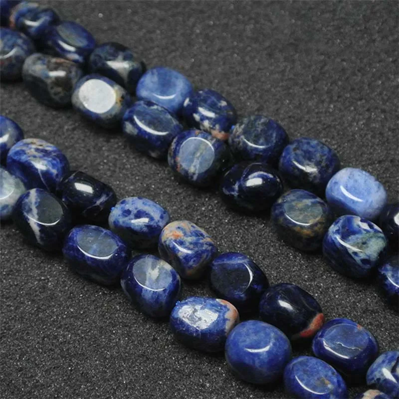 

9x12mm-11x14mm Natural smooth sodalite irregular oval Stone Beads For DIY necklace bracelet jewelry making 15 "free delivery