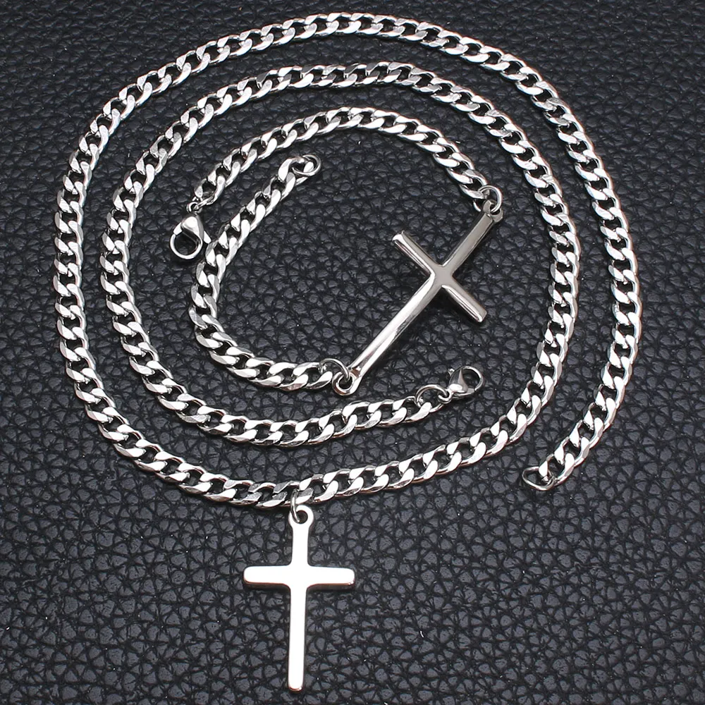 Ювелирный Комплект из цепочки и браслета нержавеющей стали | Украшения