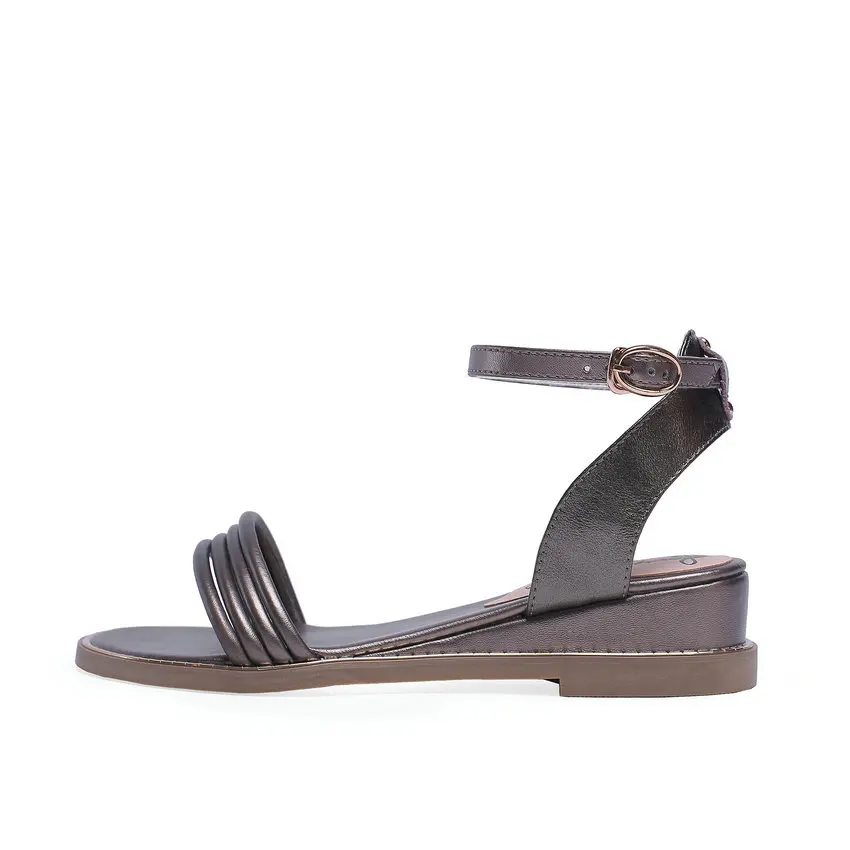 Женские сандалии QUTAA удобные летние из коровьей кожи и искусственной с открытым