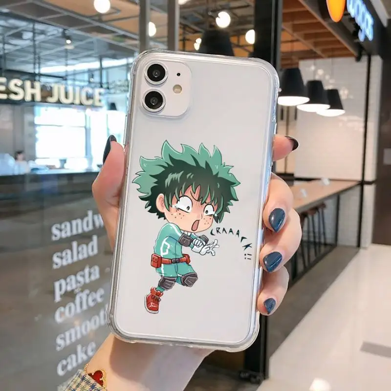 

My Hero Academia Phone Case Transparent for iPhone 11 12 mini pro XS MAX 8 7 6 6S Plus X 5S SE 2020 XR