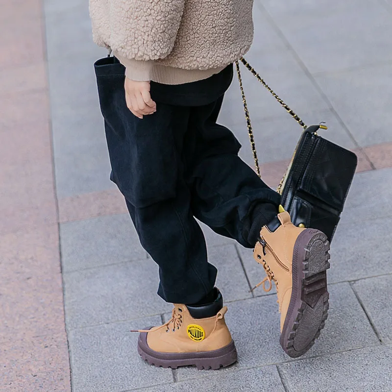 

Girls' pants and trousers wear 2020 new autumn and winter new fashion children's Plush high quality cool wear clothes 6-23