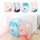 Бытовые Складная мультфильм большой Ёмкость корзина для грязного белья бельем ткань сетки для хранения ведро-органайзер с вытяжным шнуром