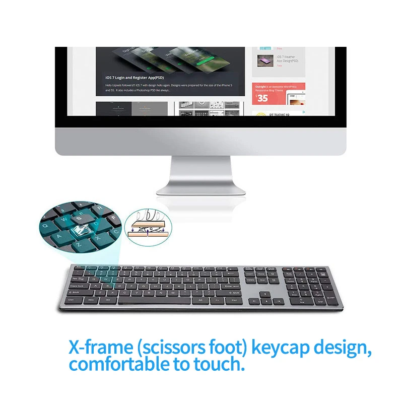 Желе расческа 2 4G Беспроводная клавиатура мышь Набор для ноутбука Настольный