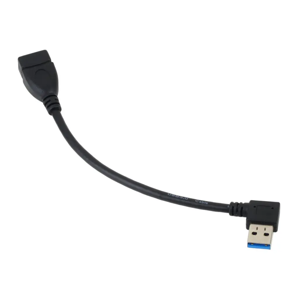 Универсальный Удлинительный USB-кабель 25 см USB 3 0 штекер a-гнездо a 90 градусов