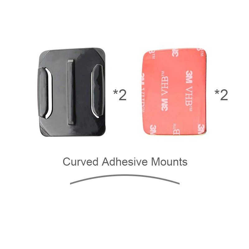 Set B 4Pcs Flat Curved Mount Set Sticker 3M Adhesive for GoPro Hero 8 7 6 5 4 Sjcam Yi 4K Eken DJI Osmo Action Sport Camera Accessory - Цвет: Set B