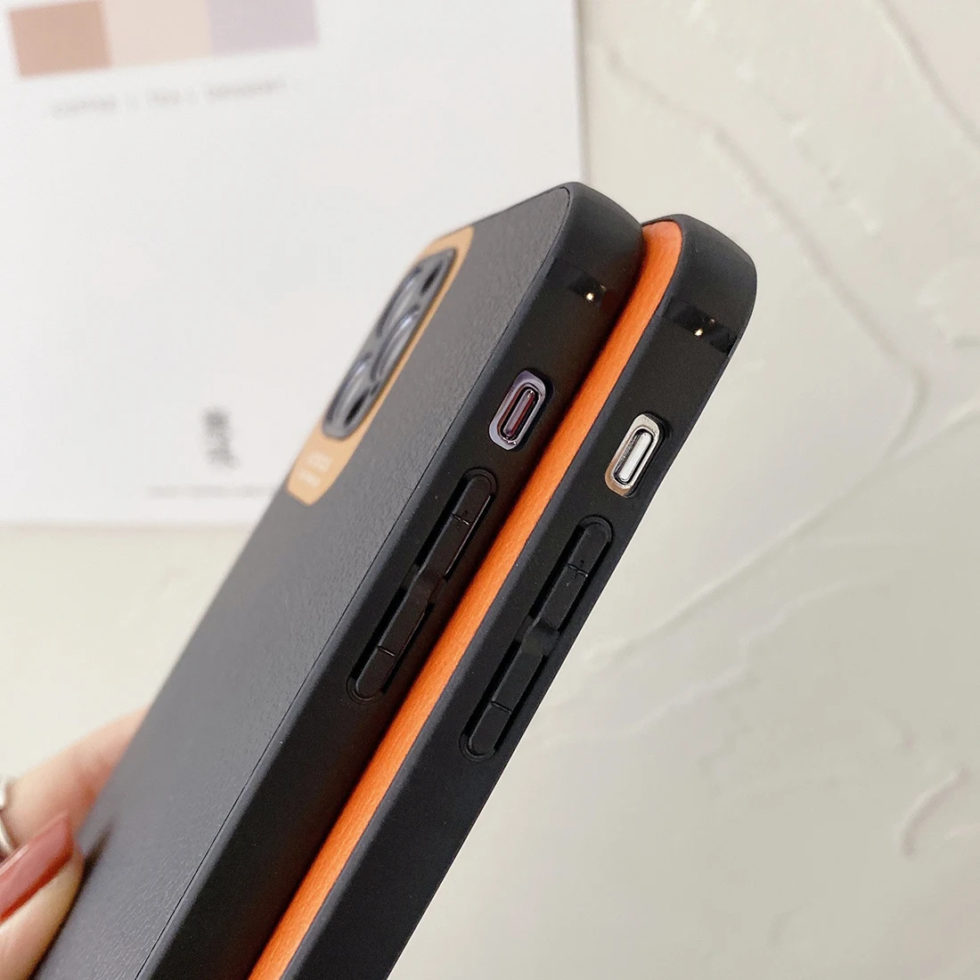 

All-Inclusive Metal Ring Lens Leather Phone Case For iPhone 12 11 Pro SE Xs X Max 8 7 Plus Silicone Back Cover