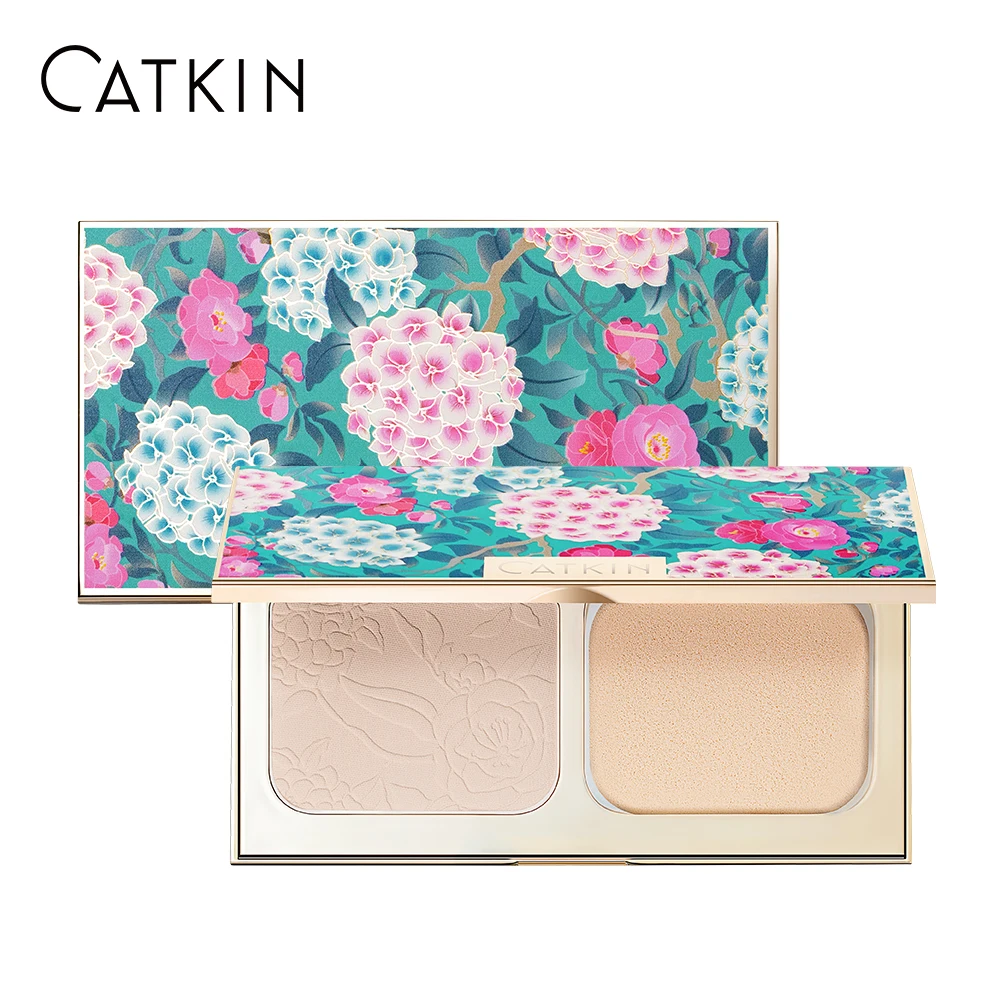 

CATKIN Makeup Face Pressed Powder Foundation Compact Matte Conceal Pores Silky Smooth Creamy Texture