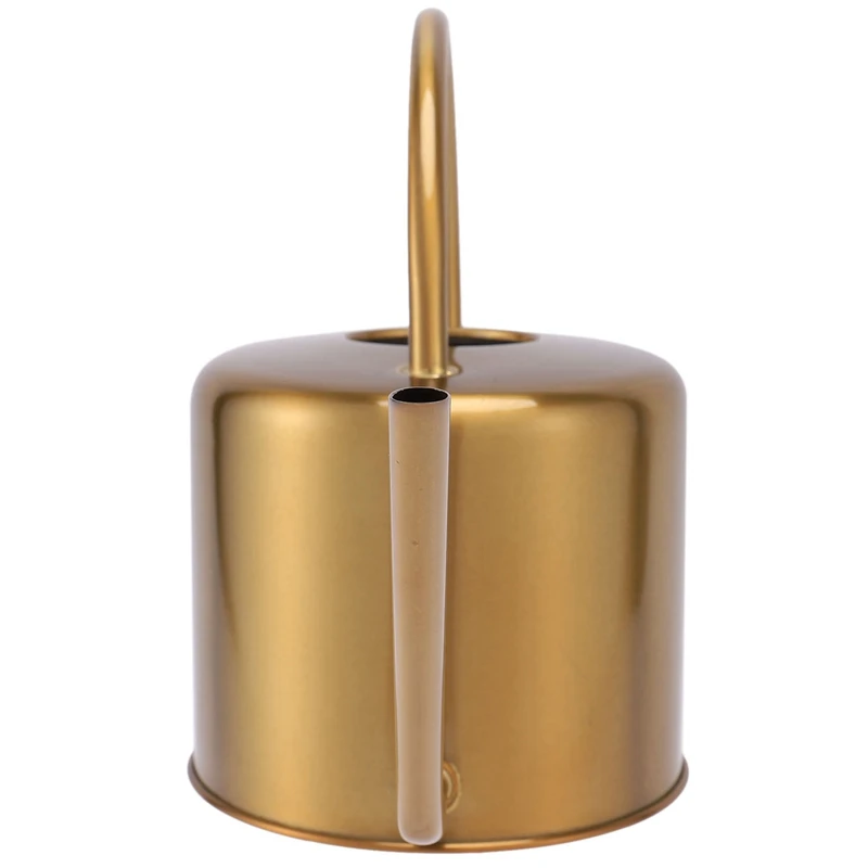 

Watering Can Golden Garden Stainless Steel 1300Ml Small Water Bottle Easy To Use Handle Perfect For Watering Plants Flower