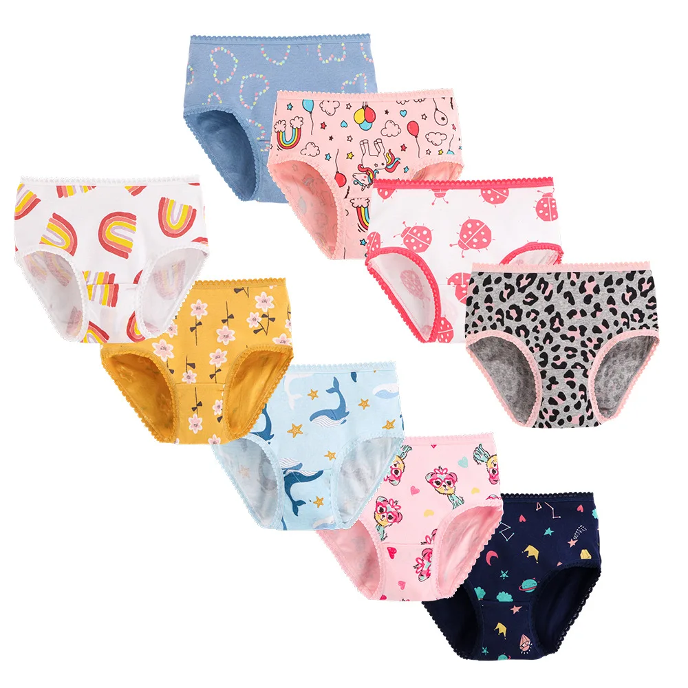 

3PCS/Lot Children Underwear 2021 New Girl Boxer Cotton 3-8 Year Kids Baby Cartoon Panties Big Girl Underwear Bragas Calcinhas