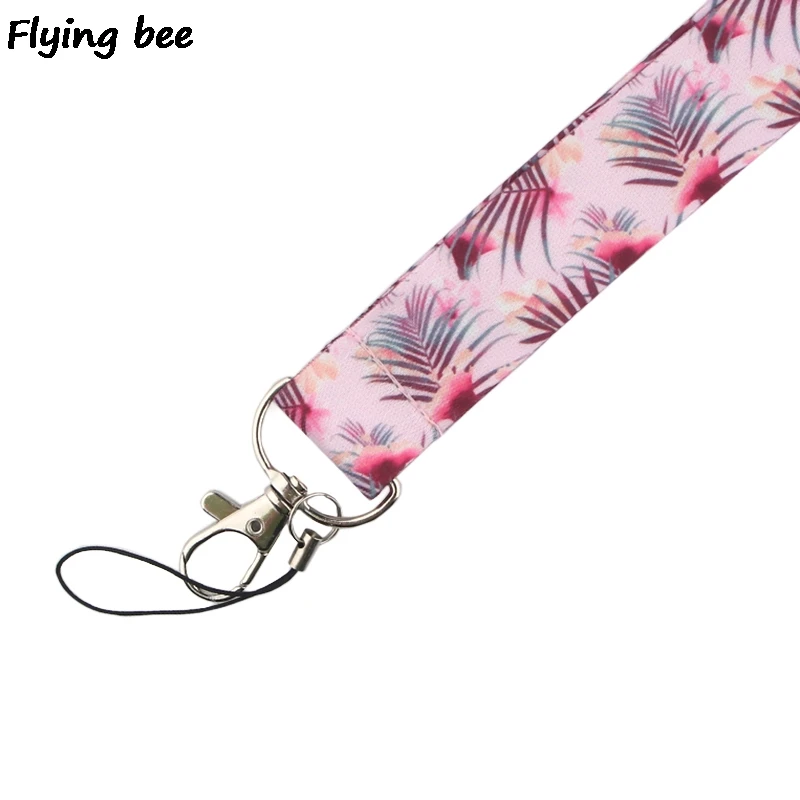 Брелок Flyingbee с цветочным рисунком модный держатель для ключей ремешок телефона