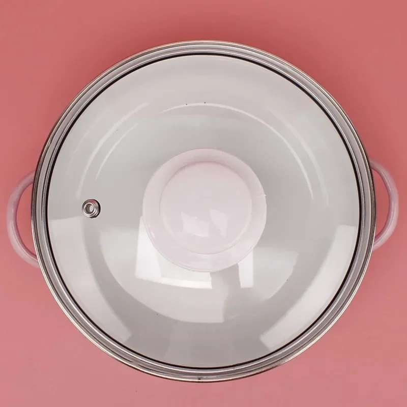 

acEnamel soup bowl milk pot baby food supplement pot bowl binaural bowl pot noodle cooking pot fresh-keeping bowl induction
