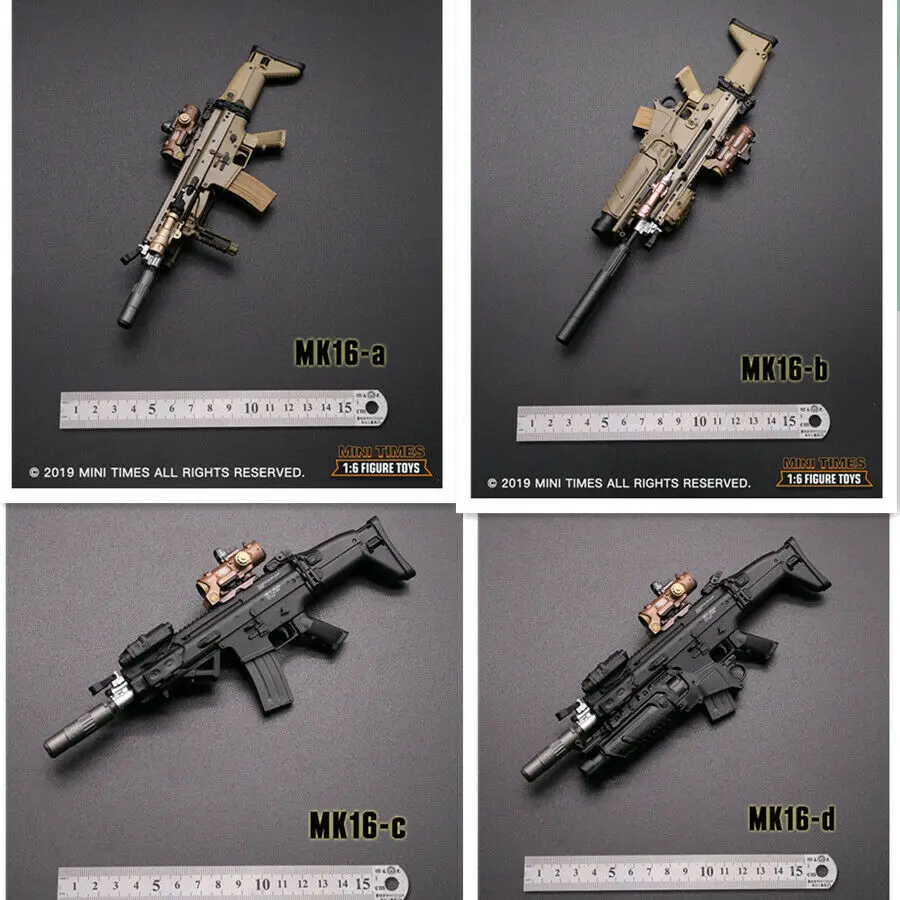 Игрушки 1/6 mini times модель оружия Solider MK16 подходит для сцены 12 дюймов|Игровые фигурки