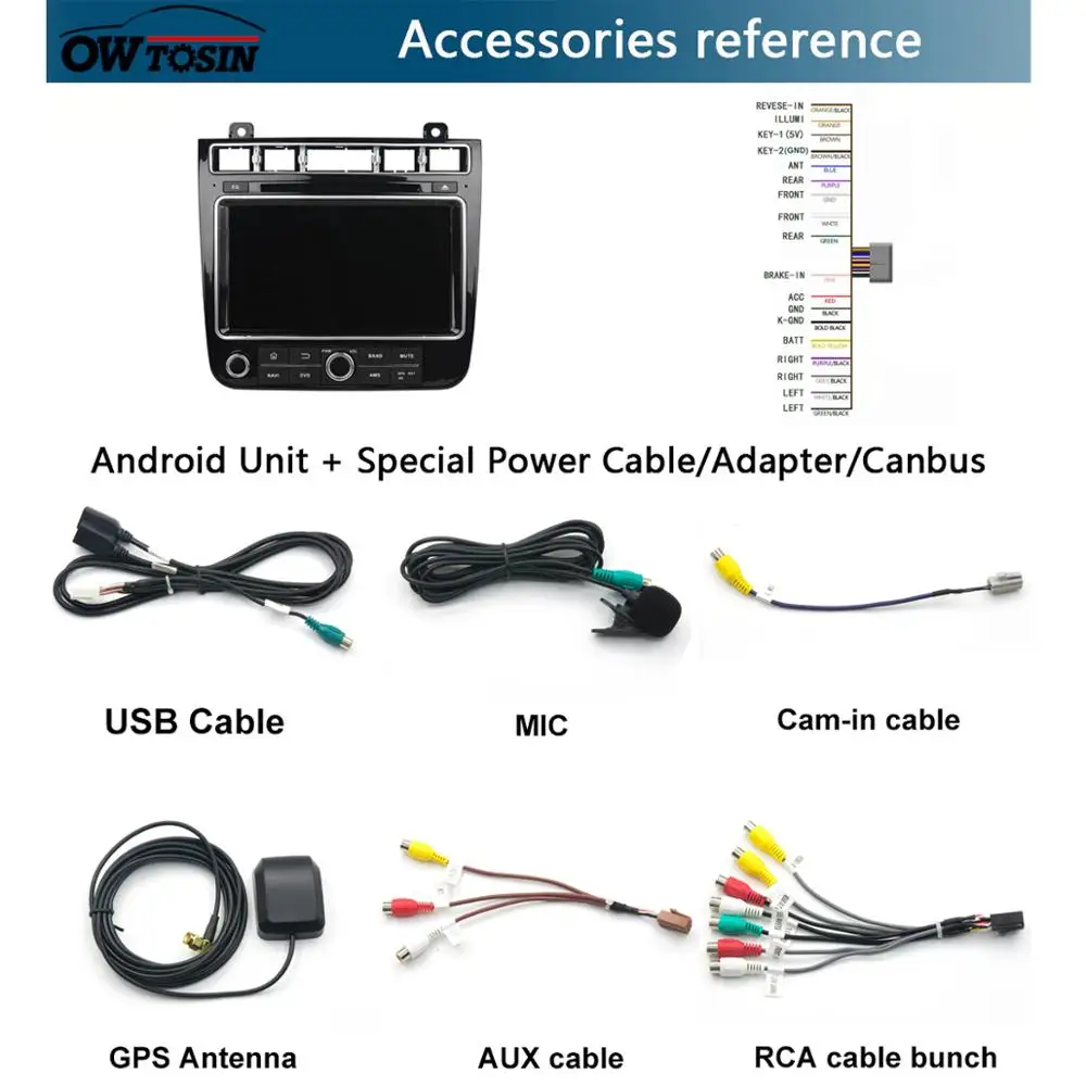 Автомобильный DVD-плеер 8 дюймов IPS ядер 1280*720 4 Гб ОЗУ + 64 ПЗУ Android 9 0 для Volkswagen VW TOUAREG