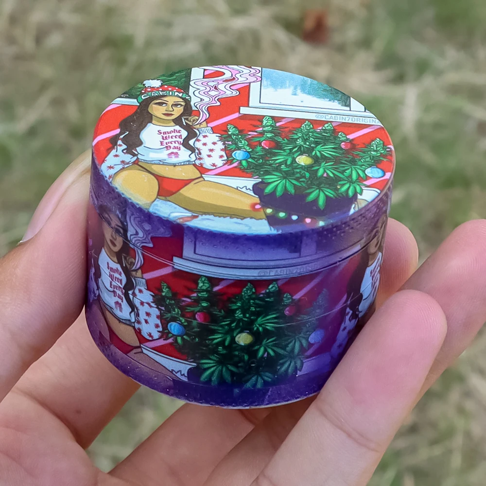 

LADY HORNET Metal Herb Grinder 40mm 4 Layers Different Patterns Tobacco Grinders Spice Crusher Weed Smoking Accessories