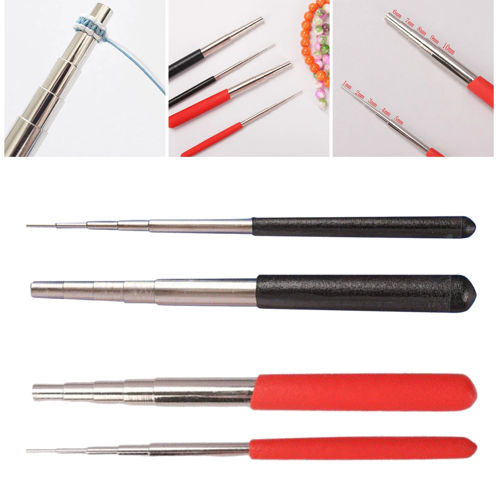 

Wire Ring Wrapping Mandel Steel Metal Jewelry Making Measuring Tool 2pcs Easy to use