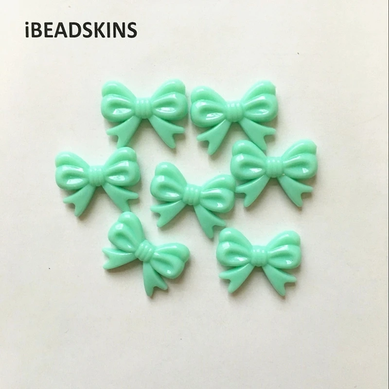 Новое поступление! 29x23 мм 250 шт./лот акриловые бусины в форме банта для