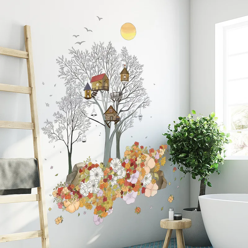 

Nordic Tree Wall Stickers for Living rooms Bedroom Background Wall Decor Removable Vinyl Wall Decals Art Murals Home Decoration