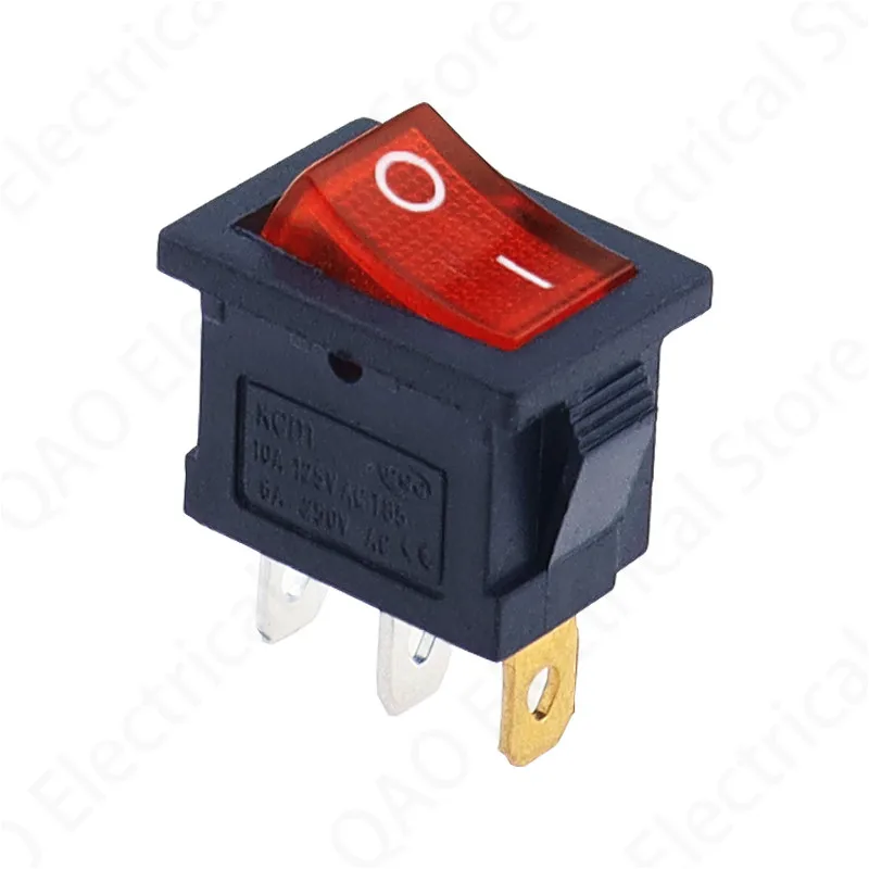 1 шт. KCD1 2PIin 3Pin автомобильный кулисный переключатель 6A/10A 250 В/125 В переменного тока