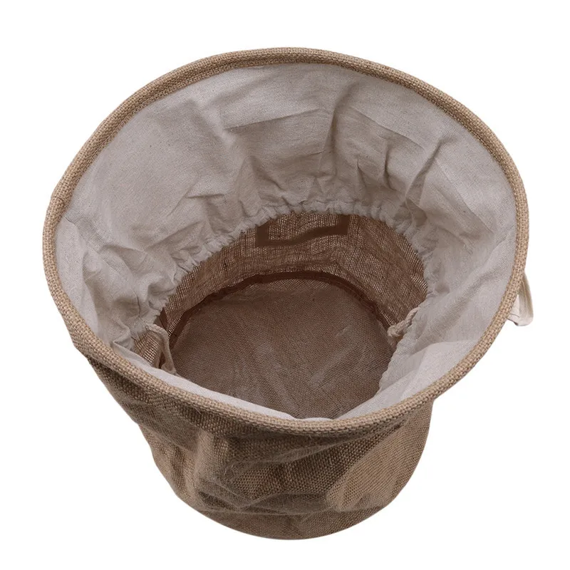 1 шт. желтый небольшой японский из натурального джута сортировки ящики корзины