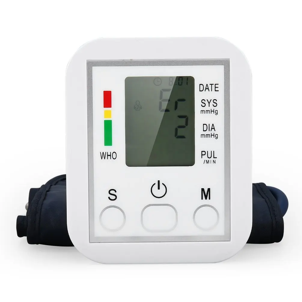

Arm Blood Pressure Monitor Automatic Digital LCD Heart Beat Rate Pulse Meter BP Sphygmomanometer Pressure Meter Tonometer