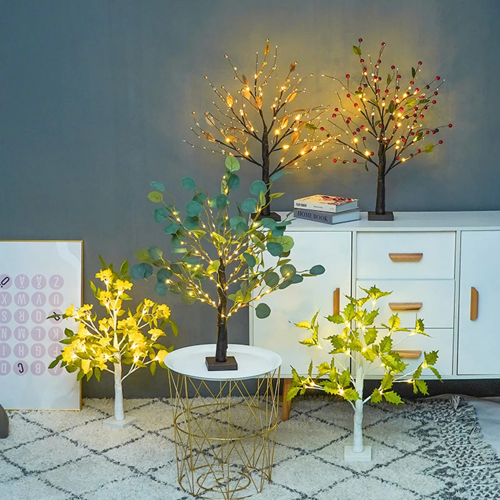 

24 LED Bonsai Tree Light Desk Lamp Home Bedroom Festival Holiday Party Decor