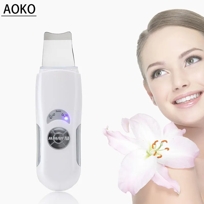 Ультразвуковой скребок для кожи AOKO Глубокая очистка лица лифтинг пилинг