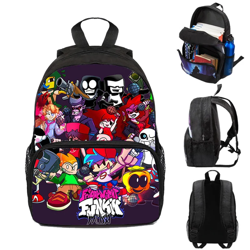 

New Arrivals 12/16 Inch Mini Bag 3D Printed Friday Night Funkin Backpack Children Anime Bag Bookbag Kids Backpack Kindergarten