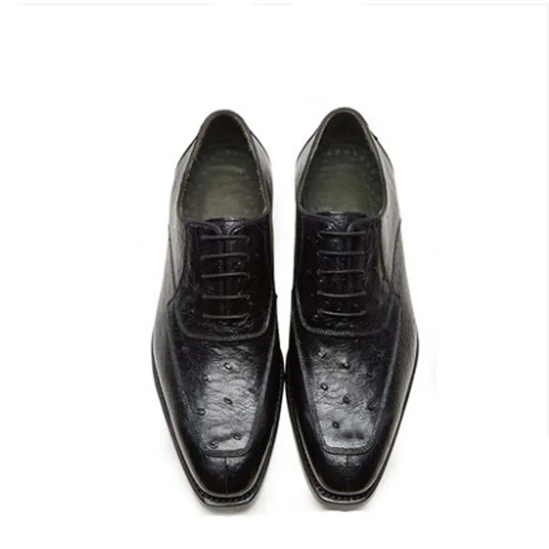 

CWV men shoes south africa ostrich leather men leather shoes business men formal shoes cowhide sole lace-up shoes