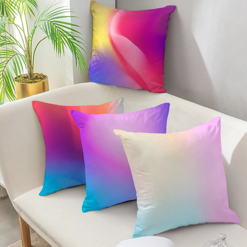 

Fuwatacchi Colorful Printed Cushion Cover Rainbow Abstract Decorative Pillow Covers for Sofa Bed Home Decor Pillowcases 45x45cm