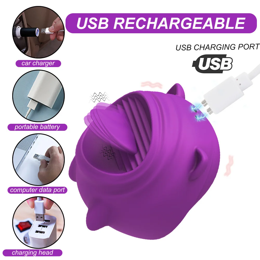 Стимулятор клитора для мужчин и женщин взрослых лижущий шар язык присоска