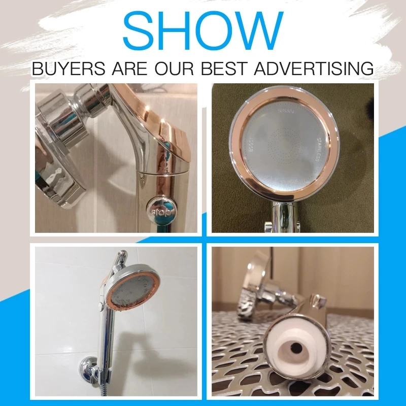 

High quality Adjustable Shower Head Bathroom Shower Hand Shower High Pressure Water Saving One Button To Stop Water Shower Heads