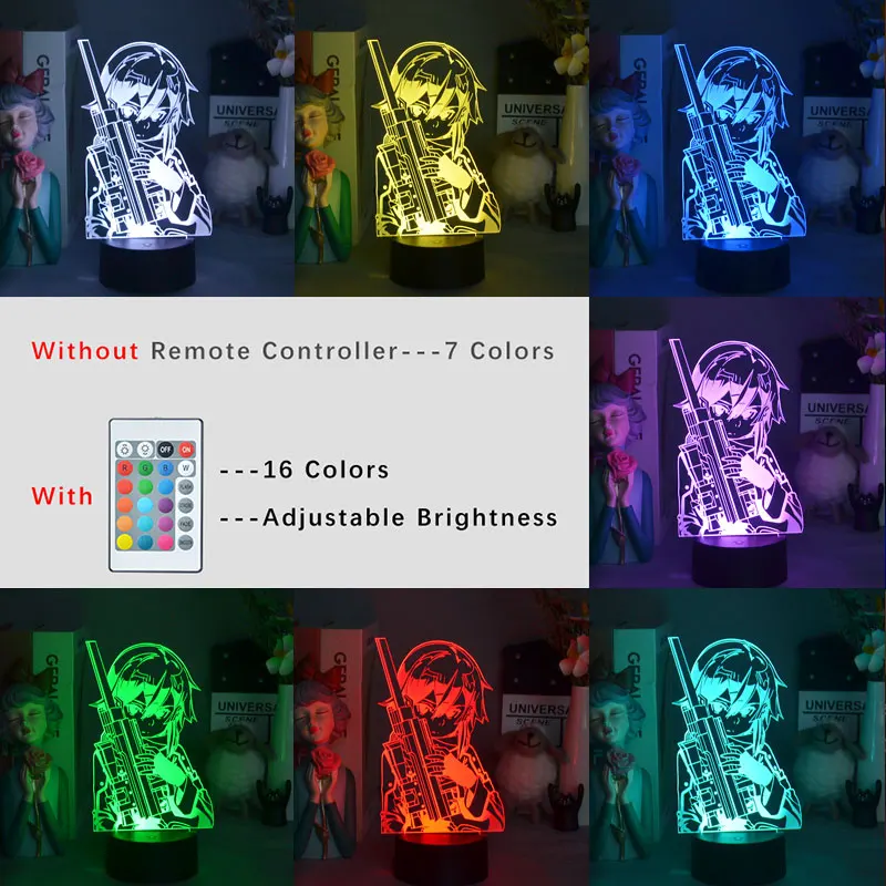 3d Светодиодная лампа аниме меч искусство онлайн фигурка деко для спальни декор