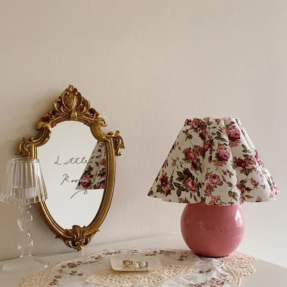 

French Luxury Wall Decor Mirror Bathroom Livingroom Hanging Mirrors Makeup Mirror
