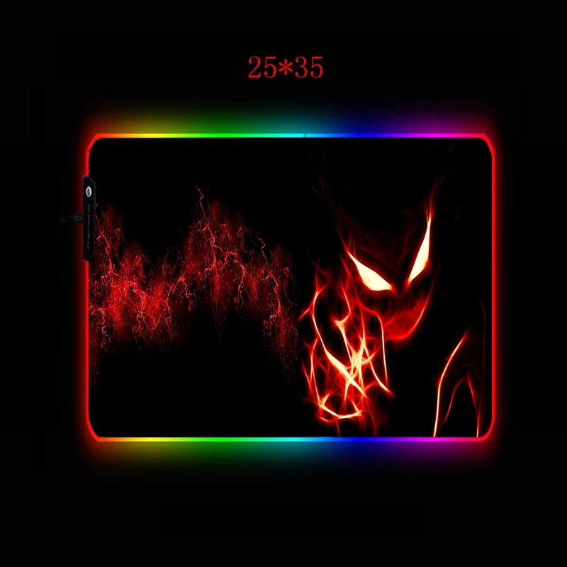 Большой игровой коврик для мыши XGZ RGB с USB компьютерный закругленными краями со