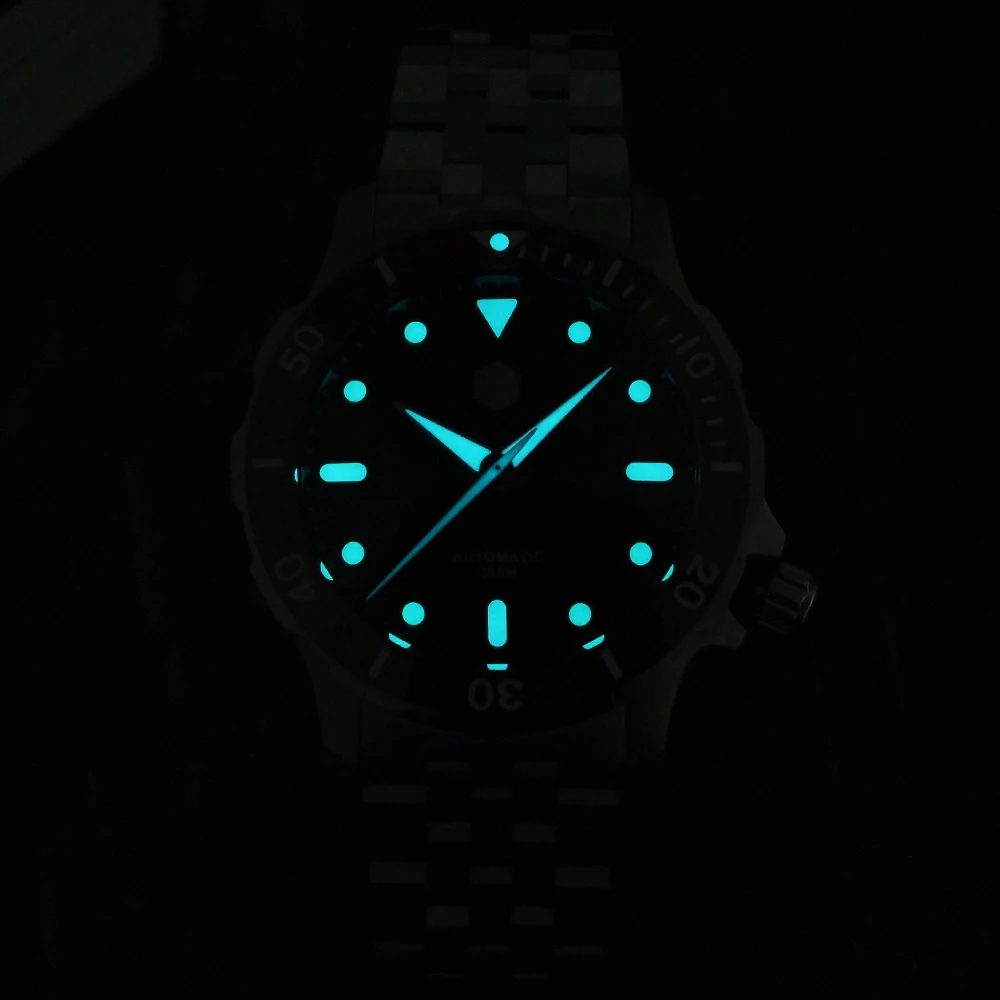 Мужские часы San Martin 40 мм оригинальный дизайн NH35 роскошные спортивные сапфировые