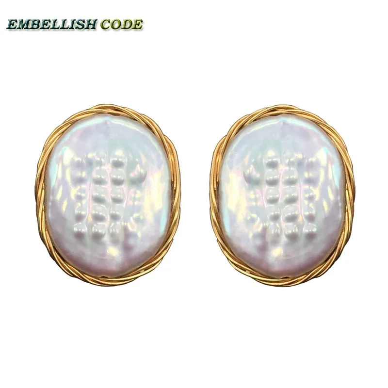 Серьги-гвоздики ручной работы ювелирные изделия в новом дизайне элегантное